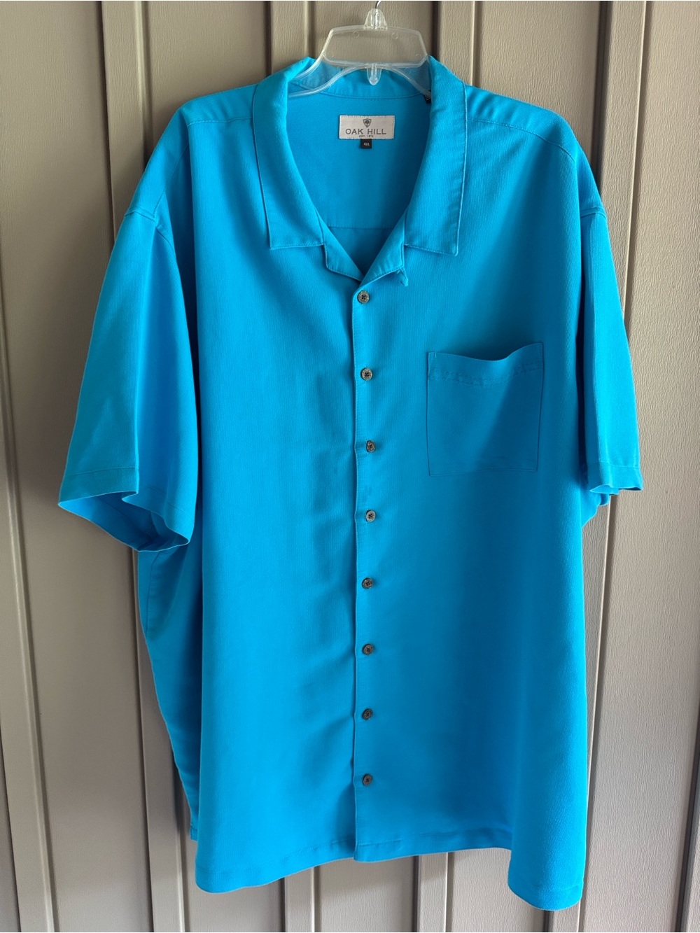 Oak Hill Solid Camp Shirt size 4XL